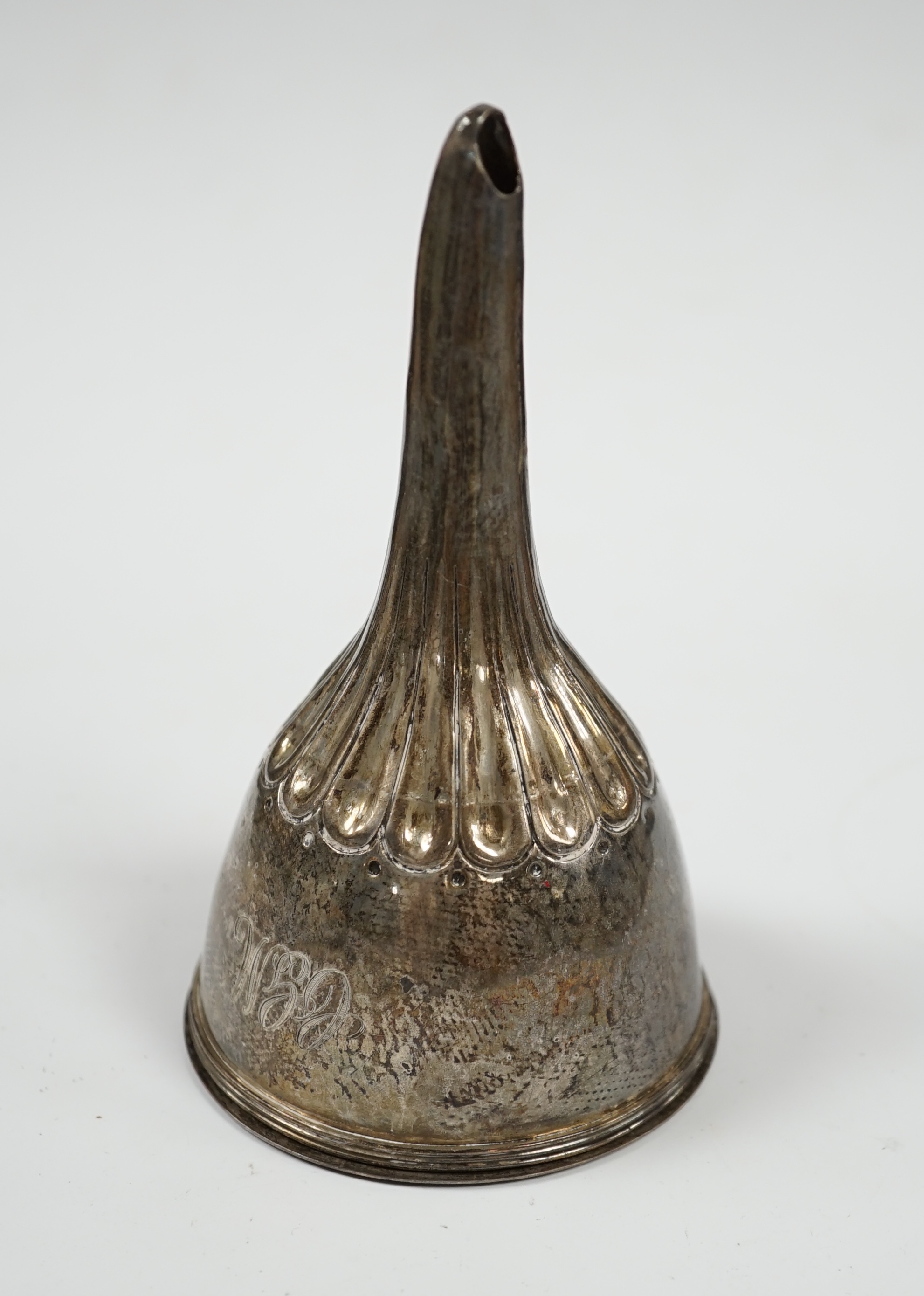 A George V silver wine funnel, John Gatecliff, Chester, 1920, 13cm. Condition - fair